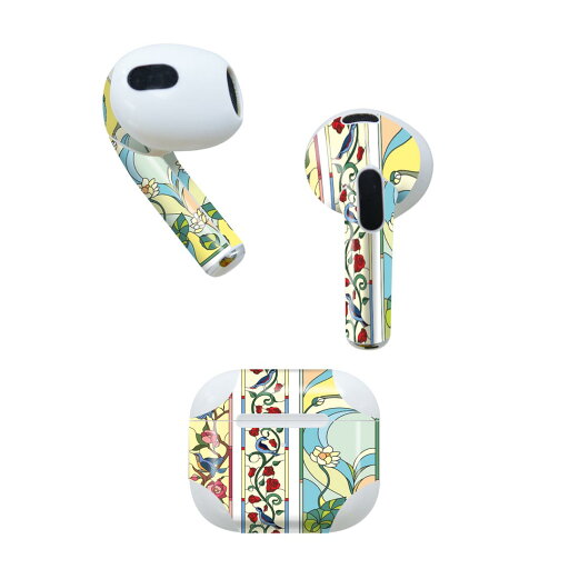 AirPods 第3世代 専用 デザインスキンシール airpods 3 用 エアポッド 3 用 第三世代(2021)対応 2枚入り 各2枚セット イヤホン カバー デコレーション アクセサリー デコシール 010147 花 青 緑 AirPods 第3世代 専用 デザインスキンシール airpods 3 用 エアポッド 3 用 第三世代(2021)対応 2枚入り 各2枚セット イヤホン カバー デコレーション アクセサリー デコシール 010147 花 青 緑