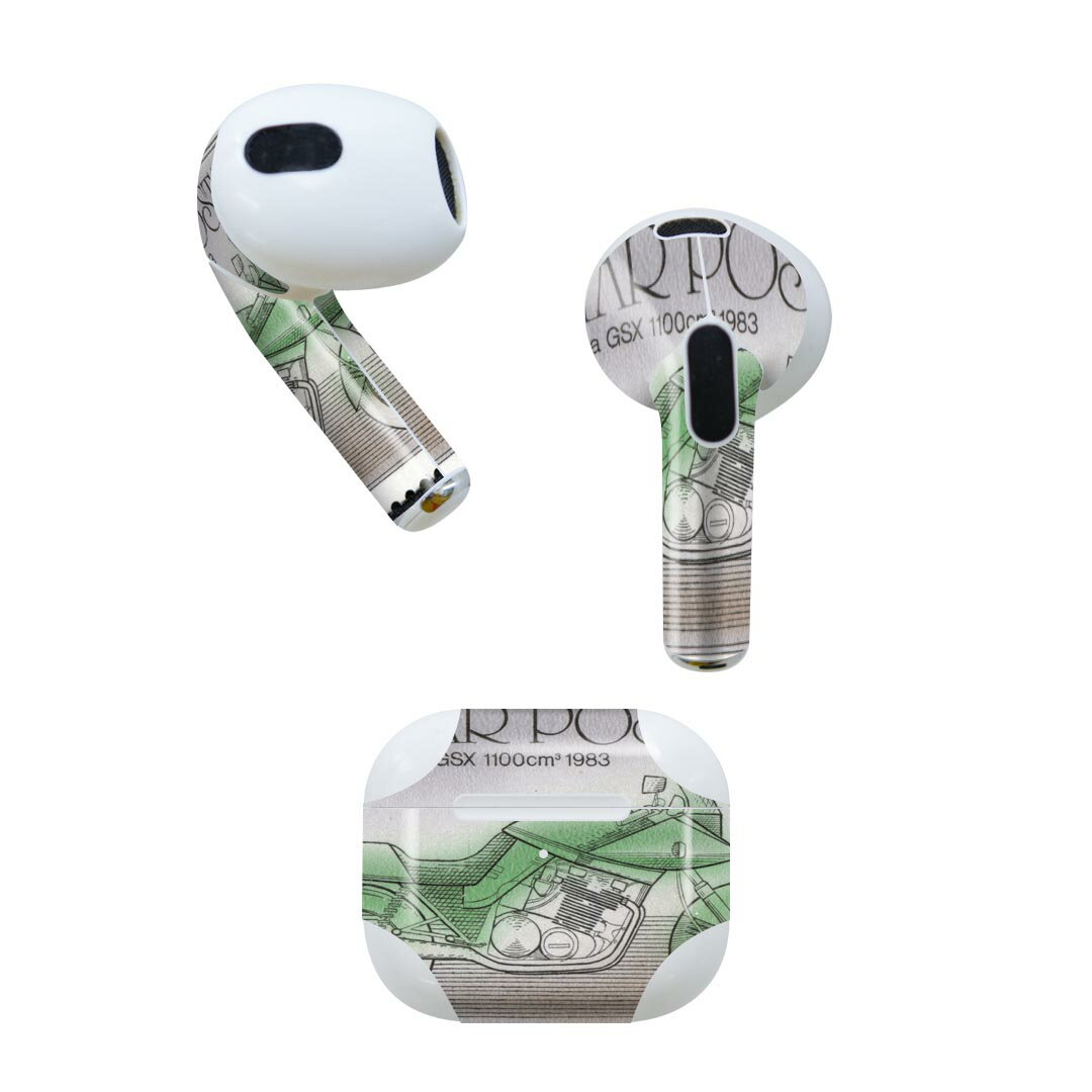 AirPods 第3世代 専用 デザインスキンシール airpods 3 用 エアポッド 3 用 第三世代（2021）対応 2枚..