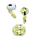 AirPods 第3世代 専用 デザインスキンシール airpods 3 用 エアポッド 3 用 第三世代(2021)対応 2枚入り 各2枚セット イヤホン カバー デコレーション アクセサリー デコシール 010419 乗り物 自転車 黄色