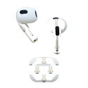 AirPods 第3世代 専用 デザインスキンシール airpods 3 用 エアポッド 3 用 第三世代(2021)対応 2枚入り 各2枚セット イヤホン カバー デコレーション アクセサリー デコシール 010486 動物 うさぎ 白 黒