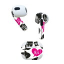AirPods 第3世代 専用 デザインスキンシール airpods 3 用 エアポッド 3 用 第三世代(2021)対応 2枚入り 各2枚セット イヤホン カバー デコレーション アクセサリー デコシール 010746 英語 黒 ピンク(2)