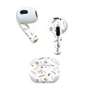 AirPods 第3世代 専用 デザインスキンシール airpods 3 用 エアポッド 3 用 第三世代(2021)対応 2枚入り 各2枚セット イヤホン カバー デコレーション アクセサリー デコシール 010909 メイク おしゃれ 化粧(2)
