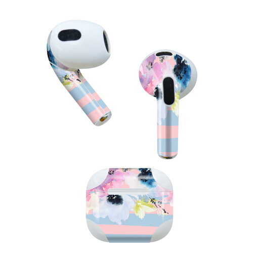 AirPods 第3世代 専用 デザインスキンシール airpods 3 用 エアポッド 3 用 第三世代(2021)対応 2枚入り 各2枚セット イヤホン カバー デコレーション アクセサリー デコシール 011112 花 水彩 ボーダー AirPods 第3世代 専用 デザインスキンシール airpods 3 用 エアポッド 3 用 第三世代(2021)対応 2枚入り 各2枚セット イヤホン カバー デコレーション アクセサリー デコシール 011112 花 水彩 ボーダー