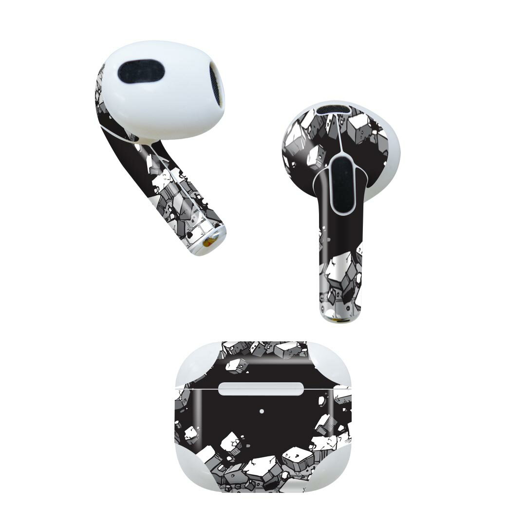 AirPods 第3世代 専用 デザインスキンシール airpods 3 用 エアポッド 3 用 第三世代（2021）対応 2枚..