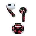 AirPods 第3世代 専用 デザインスキンシール airpods 3 用 エアポッド 3 用 第三世代(2021)対応 2枚入り 各2枚セット イヤホン カバー デコレーション アクセサリー デコシール 011804 いちご ポップ 果物