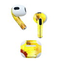 AirPods 第3世代 専用 デザインスキンシール airpods 3 用 エアポッド 3 用 第三世代(2021)対応 2枚入り 各2枚セット イヤホン カバー デコレーション アクセサリー デコシール 012204 ひまわり 黄色 絵画(2)