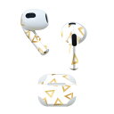 AirPods 第3世代 専用 デザインスキンシール airpods 3 用 エアポッド 3 用 第三世代(2021)対応 2枚入り 各2枚セット イヤホン カバー デコレーション アクセサリー デコシール 012537 三角 シンプル かわいい(2)