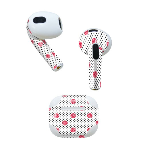 AirPods 第3世代 専用 デザインスキンシール airpods 3 用 エアポッド 3 用 第三世代(2021)対応 2枚入り 各2枚セット イヤホン カバー デコレーション アクセサリー デコシール 012601 バラ 花 ドット AirPods 第3世代 専用 デザインスキンシール airpods 3 用 エアポッド 3 用 第三世代(2021)対応 2枚入り 各2枚セット イヤホン カバー デコレーション アクセサリー デコシール 012601 バラ 花 ドット