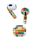 AirPods 第3世代 専用 デザインスキンシール airpods 3 用 エアポッド 3 用 第三世代(2021)対応 2枚入り 各2枚セット イヤホン カ...