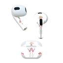 AirPods 第3世代 専用 デザインスキンシール airpods 3 用 エアポッド 3 用 第三世代(2021)対応 2枚入り 各2枚セット イヤホン カバー デコレーション アクセサリー デコシール 012846 ひな祭り 桃の花