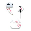 AirPods 第3世代 専用 デザインスキンシール airpods 3 用 エアポッド 3 用 第三世代(2021)対応 2枚入り 各2枚セット イヤホン カバー デコレーション アクセサリー デコシール 012863 ひな祭り 桃の花 節句