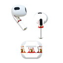 AirPods 第3世代 専用 デザインスキンシール airpods 3 用 エアポッド 3 用 第三世代(2021)対応 2枚入り 各2枚セット イヤホン カバー デコレーション アクセサリー デコシール 013202 招き猫 商売繁盛 猫(2)