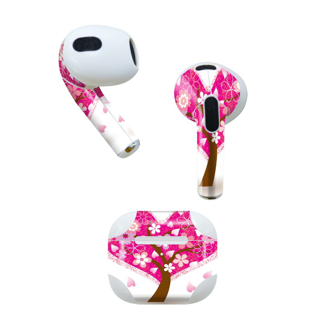 AirPods 第3世代 専用 デザインスキンシール airpods 3 用 エアポッド 3 用 第三世代（2021）対応 2枚..