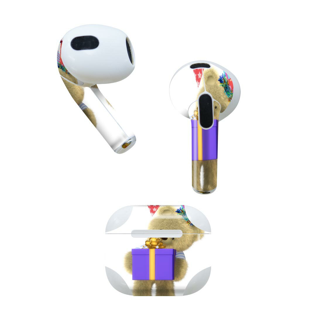 AirPods 第3世代 専用 デザインスキンシール airpods 3 用 エアポッド 3 用 第三世代(2021)対応 2枚入り 各2枚セット イヤホン カ...