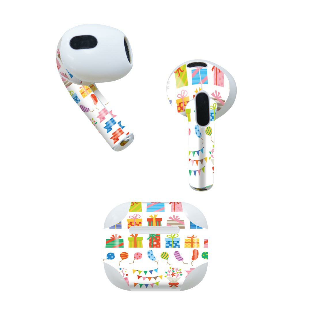 AirPods 第3世代 専用 デザインスキンシール airpods 3 用 エアポッド 3 用 第三世代(2021)対応 2枚入り 各2枚セット イヤホン カ...