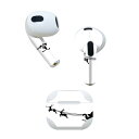 AirPods 第3世代 専用 デザインスキンシール airpods 3 用 エアポッド 3 用 第三世代(2021)対応 2枚入り 各2枚セット イヤホン カバー デコレーション アクセサリー デコシール 013832 クリスマス サンタ シルエット