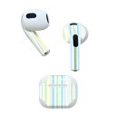 AirPods 第3世代 専用 デザインスキンシール airpods 3 用 エアポッド 3 用 第三世代(2021)対応 2枚入り 各2枚セット イヤホン カバー デコレーション アクセサリー デコシール 013956 ストライプ 青 模様(2)
