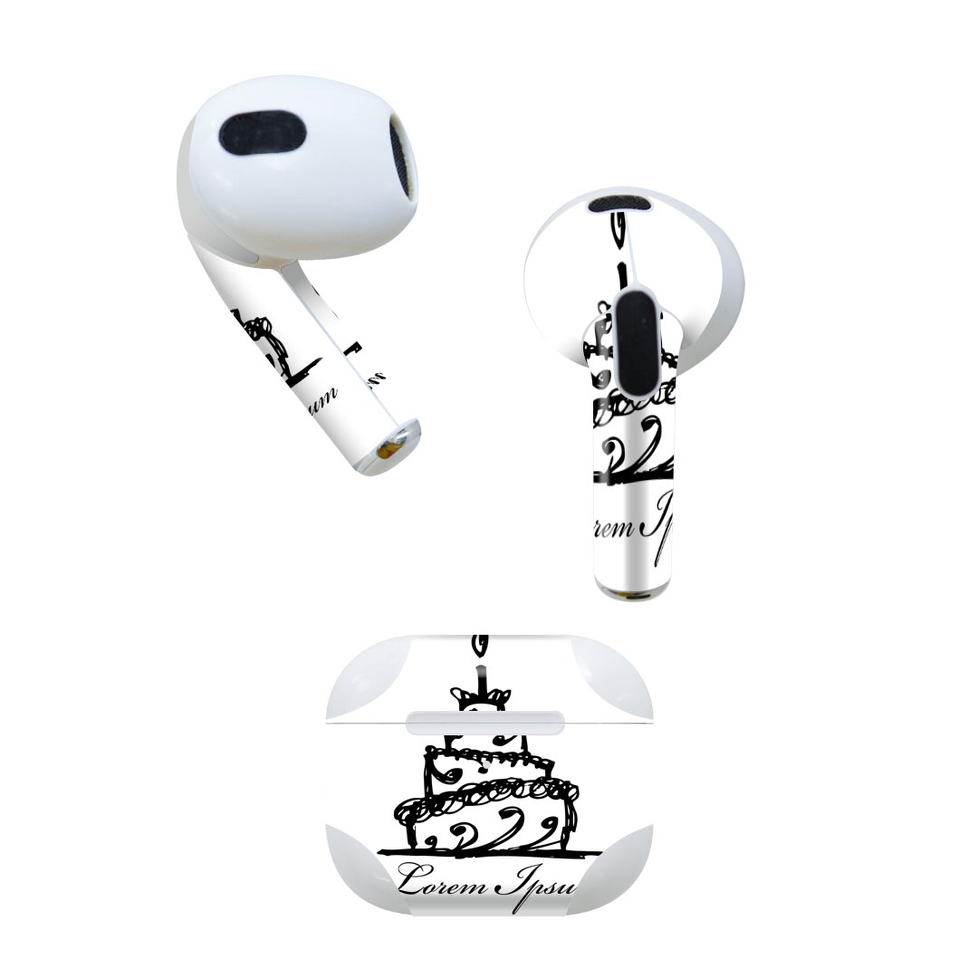 AirPods 第3世代 専用 デザインスキンシール airpods 3 用 エアポッド 3 用 第三世代（2021）対応 2枚..