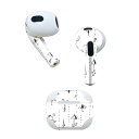 AirPods 第3世代 専用 デザインスキンシール airpods 3 用 エアポッド 3 用 第三世代(2021)対応 2枚入り 各2枚セット イヤホン カ...