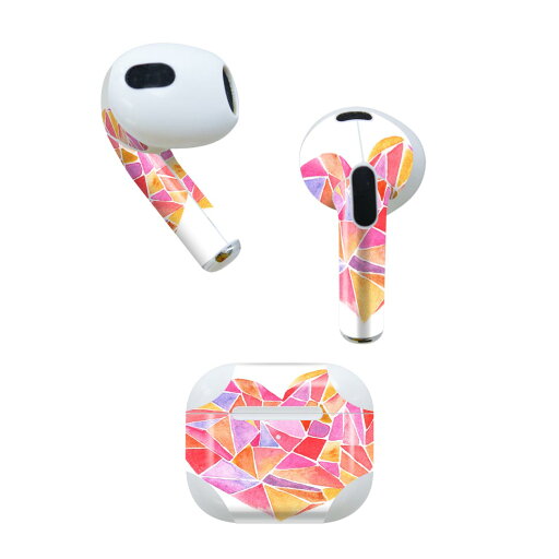 AirPods 第3世代 専用 デザインスキンシール airpods 3 用 エアポッド 3 用 第三世代(2021)対応 2枚入り 各2枚セット イヤホン カバー デコレーション アクセサリー デコシール 014796 ハート カラフル 模様 AirPods 第3世代 専用 デザインスキンシール airpods 3 用 エアポッド 3 用 第三世代(2021)対応 2枚入り 各2枚セット イヤホン カバー デコレーション アクセサリー デコシール 014796 ハート カラフル 模様