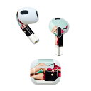 AirPods 第3世代 専用 デザインスキンシール airpods 3 用 エアポッド 3 用 第三世代(2021)対応 2枚入り 各2枚セット イヤホン カバー デコレーション アクセサリー デコシール 014820 女の人 外国人 おしゃれ インポート(2)