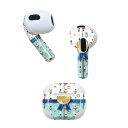 AirPods 第3世代 専用 デザインスキンシール airpods 3 用 エアポッド 3 用 第三世代(2021)対応 2枚入り 各2枚セット イヤホン カバー デコレーション アクセサリー デコシール 014867 クリスマス 雪 冬 サンタクロース