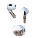 AirPods 第3世代 専用 デザインスキンシール airpods 3 用 エアポッド 3 用 第三世代(2021)対応 2枚入り 各2枚セット イヤホン カバー デコレーション アクセサリー デコシール 014922 景色 ビル 建物