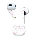 AirPods 第3世代 専用 デザインスキンシール airpods 3 用 エアポッド 3 用 第三世代(2021)対応 2枚入り 各2枚セット イヤホン カバー デコレーション アクセサリー デコシール 015260 春 桜 ランドセル 入学式 こども(2)
