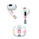 AirPods 第3世代 専用 デザインスキンシール airpods 3 用 エアポッド 3 用 第三世代(2021)対応 2枚入り 各2枚セット イヤホン カバー デコレーション アクセサリー デコシール 015304 イースター たまご うさぎ ケーキ パステル