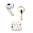 AirPods 第3世代 専用 デザインスキンシール airpods 3 用 エアポッド 3 用 第三世代(2021)対応 2枚入り 各2枚セット イヤホン カバー デコレーション アクセサリー デコシール 015316 イースター たまご うさぎ ケーキ パステル