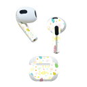 AirPods 第3世代 専用 デザインスキンシール airpods 3 用 エアポッド 3 用 第三世代(2021)対応 2枚入り 各2枚セット イヤホン カバー デコレーション アクセサリー デコシール 015329 1 イースター たまご とり ケーキ パステル(2)