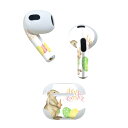 AirPods 第3世代 専用 デザインスキンシール airpods 3 用 エアポッド 3 用 第三世代(2021)対応 2枚入り 各2枚セット イヤホン カバー デコレーション アクセサリー デコシール 015391 1 イースター たまご とり うさぎ パステル