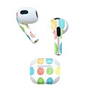 AirPods 第3世代 専用 デザインスキンシール airpods 3 用 エアポッド 3 用 第三世代(2021)対応 2枚入り 各2枚セット イヤホン カバー デコレーション アクセサリー デコシール 015392 1 イースター たまご とり うさぎ パステル