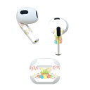 AirPods 第3世代 専用 デザインスキンシール airpods 3 用 エアポッド 3 用 第三世代(2021)対応 2枚入り 各2枚セット イヤホン カバー デコレーション アクセサリー デコシール 015394 1 イースター たまご とり うさぎ パステル