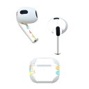 AirPods 第3世代 専用 デザインスキンシール airpods 3 用 エアポッド 3 用 第三世代(2021)対応 2枚入り 各2枚セット イヤホン カバー デコレーション アクセサリー デコシール 015396 1 イースター たまご とり うさぎ パステル
