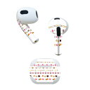 AirPods 第3世代 専用 デザインスキンシール airpods 3 用 エアポッド 3 用 第三世代(2021)対応 2枚入り 各2枚セット イヤホン カバー デコレーション アクセサリー デコシール 015404 桜 植物 ひなまつり
