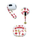 AirPods 第3世代 専用 デザインスキンシール airpods 3 用 エアポッド 3 用 第三世代(2021)対応 2枚入り 各2枚セット イヤホン カバー デコレーション アクセサリー デコシール 015420 ひなまつり お菓子 赤 イベント