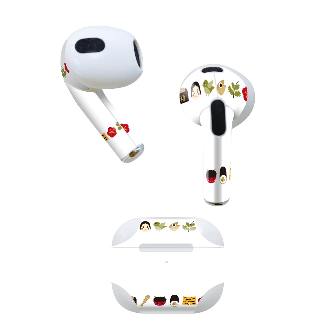 AirPods 第3世代 専用 デザインスキンシール airpods 3 用 エアポッド 3 用 第三世代（2021）対応 2枚..