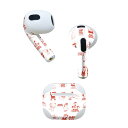 AirPods 第3世代 専用 デザインスキンシール airpods 3 用 エアポッド 3 用 第三世代(2021)対応 2枚入り 各2枚セット イヤホン カバー デコレーション アクセサリー デコシール 015487 クリスマス サンタクロース