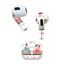 AirPods 第3世代 専用 デザインスキンシール airpods 3 用 エアポッド 3 用 第三世代(2021)対応 2枚入り 各2枚セット イヤホン カバー デコレーション アクセサリー デコシール 015566 ひなまつり 飾り 日本語 お内裏様