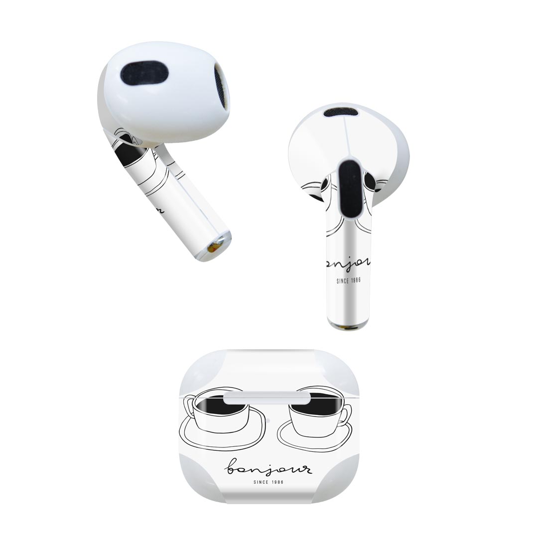 AirPods 第3世代 専用 デザインスキンシール airpods 3 用 エアポッド 3 用 第三世代（2021）対応 2枚..