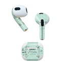 AirPods 第3世代 専用 デザインスキンシール airpods 3 用 エアポッド 3 用 第三世代(2021)対応 2枚入り 各2枚セット イヤホン カ...