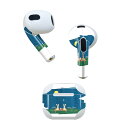 AirPods 第3世代 専用 デザインスキンシール airpods 3 用 エアポッド 3 用 第三世代(2021)対応 2枚入り 各2枚セット イヤホン カバー デコレーション アクセサリー デコシール 015856 お月見 うさぎ 秋