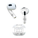 AirPods 第3世代 専用 デザインスキンシール airpods 3 用 エアポッド 3 用 第三世代(2021)対応 2枚入り 各2枚セット イヤホン カ...