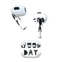 AirPods 第3世代 専用 デザインスキンシール airpods 3 用 エアポッド 3 用 第三世代(2021)対応 2枚入り 各2枚セット イヤホン カバー デコレーション アクセサリー デコシール 016126 英語 モノクロ(2)