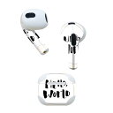 AirPods 第3世代 専用 デザインスキンシール airpods 3 用 エアポッド 3 用 第三世代(2021)対応 2枚入り 各2枚セット イヤホン カバー デコレーション アクセサリー デコシール 016420 英語 英文