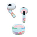 AirPods 第3世代 専用 デザインスキンシール airpods 3 用 エアポッド 3 用 第三世代(2021)対応 2枚入り 各2枚セット イヤホン カバー デコレーション アクセサリー デコシール 016433 雨 傘 梅雨