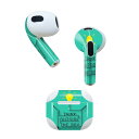 AirPods 第3世代 専用 デザインスキンシール airpods 3 用 エアポッド 3 用 第三世代(2021)対応 2枚入り 各2枚セット イヤホン カバー デコレーション アクセサリー デコシール 016497 電気 ライト 緑 イラスト