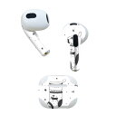 AirPods 第3世代 専用 デザインスキンシール airpods 3 用 エアポッド 3 用 第三世代(2021)対応 2枚入り 各2枚セット イヤホン カバー デコレーション アクセサリー デコシール 017664 クリスマス 靴下 トナカイ モノトーン