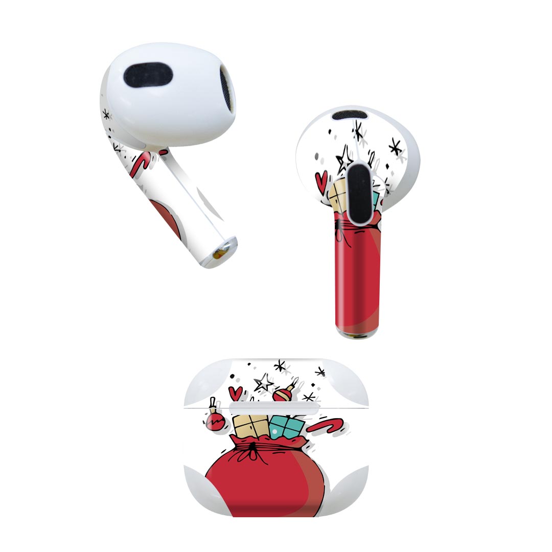 AirPods 第3世代 専用 デザインスキンシール airpods 3 用 エアポッド 3 用 第三世代(2021)対応 2枚入り 各2枚セット イヤホン カ...